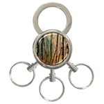 woodland woods forest trees nature outdoors mist moon background artwork book 3-Ring Key Chain
