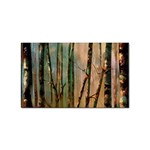 woodland woods forest trees nature outdoors mist moon background artwork book Sticker Rectangular (10 pack)
