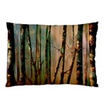 woodland woods forest trees nature outdoors mist moon background artwork book Pillow Case (Two Sides)