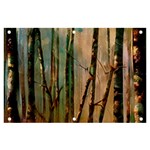 woodland woods forest trees nature outdoors mist moon background artwork book Banner and Sign 6  x 4 