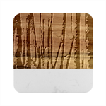 woodland woods forest trees nature outdoors mist moon background artwork book Marble Wood Coaster (Square)