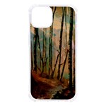 woodland woods forest trees nature outdoors mist moon background artwork book iPhone 13 TPU UV Print Case