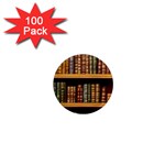 Room Interior Library Books Bookshelves Reading Literature Study Fiction Old Manor Book Nook Reading 1  Mini Magnets (100 pack) 