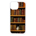 Room Interior Library Books Bookshelves Reading Literature Study Fiction Old Manor Book Nook Reading iPhone 13 mini TPU UV Print Case