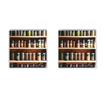 Alcohol Apothecary Book Cover Booze Bottles Gothic Magic Medicine Oils Ornate Pharmacy Cufflinks (Square)
