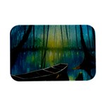 Swamp Bayou Rowboat Sunset Landscape Lake Water Moss Trees Logs Nature Scene Boat Twilight Quiet Open Lid Metal Box (Silver)  
