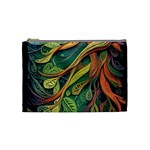 Outdoors Night Setting Scene Forest Woods Light Moonlight Nature Wilderness Leaves Branches Abstract Cosmetic Bag (Medium)