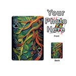 Outdoors Night Setting Scene Forest Woods Light Moonlight Nature Wilderness Leaves Branches Abstract Playing Cards 54 Designs (Mini)