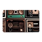 Retro Electronics Old Antiques Texture Wallpaper Vintage Cassette Tapes Retrospective Magnet (Rectangular)