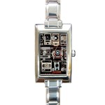 Retro Cameras Old Vintage Antique Technology Wallpaper Retrospective Rectangle Italian Charm Watch