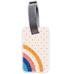 Abstract Geometric Bauhaus Polka Dots Retro Memphis Rainbow Luggage Tag (two sides) from ArtsNow.com Front