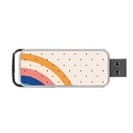 Abstract Geometric Bauhaus Polka Dots Retro Memphis Rainbow Portable USB Flash (One Side)