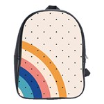 Abstract Geometric Bauhaus Polka Dots Retro Memphis Rainbow School Bag (XL)