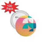 Abstract Geometric Bauhaus Polka Dots Retro Memphis Art 1.75  Buttons (100 pack) 