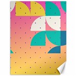 Abstract Geometric Bauhaus Polka Dots Retro Memphis Art Canvas 36  x 48 