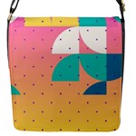 Abstract Geometric Bauhaus Polka Dots Retro Memphis Art Flap Closure Messenger Bag (S)