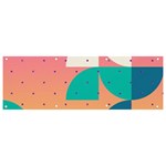 Abstract Geometric Bauhaus Polka Dots Retro Memphis Art Banner and Sign 9  x 3 