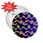 Background Pattern Geometric Pink Yellow Green 2.25  Buttons (100 pack) 