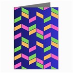 Background Pattern Geometric Pink Yellow Green Greeting Cards (Pkg of 8)