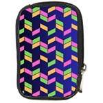 Background Pattern Geometric Pink Yellow Green Compact Camera Leather Case