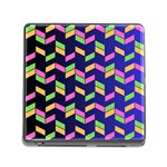 Background Pattern Geometric Pink Yellow Green Memory Card Reader (Square 5 Slot)