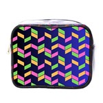 Background Pattern Geometric Pink Yellow Green Mini Toiletries Bag (One Side)