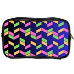 Background Pattern Geometric Pink Yellow Green Toiletries Bag (Two Sides)