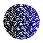 Pattern Floral Flowers Leaves Botanical Ornament (Round)
