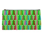 Trees Pattern Retro Pink Red Yellow Holidays Advent Christmas Pencil Case