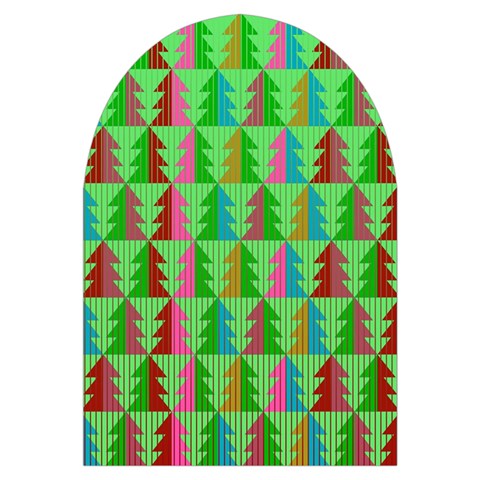 Trees Pattern Retro Pink Red Yellow Holidays Advent Christmas Microwave Oven Glove from ArtsNow.com Front