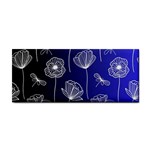 Pattern Floral Leaves Botanical White Flowers Hand Towel
