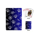 Pattern Floral Leaves Botanical White Flowers Playing Cards Single Design (Mini)