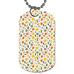 Background Pattern Flowers Leaves Autumn Fall Colorful Leaves Foliage Dog Tag (Two Sides)