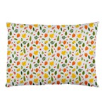 Background Pattern Flowers Leaves Autumn Fall Colorful Leaves Foliage Pillow Case