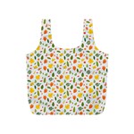 Background Pattern Flowers Leaves Autumn Fall Colorful Leaves Foliage Full Print Recycle Bag (S)