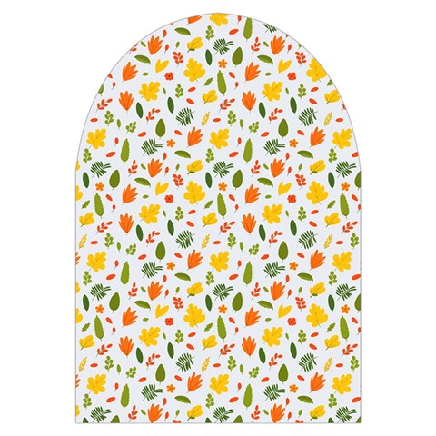 Background Pattern Flowers Leaves Autumn Fall Colorful Leaves Foliage Microwave Oven Glove from ArtsNow.com Front