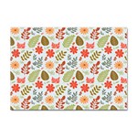 Background Pattern Flowers Design Leaves Autumn Daisy Fall Sticker A4 (10 pack)