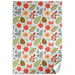 Background Pattern Flowers Design Leaves Autumn Daisy Fall Canvas 24  x 36 