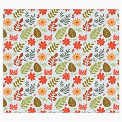 Background Pattern Flowers Design Leaves Autumn Daisy Fall Roll Up Canvas Pencil Holder (S) from ArtsNow.com Front
