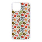 Background Pattern Flowers Design Leaves Autumn Daisy Fall iPhone 13 TPU UV Print Case