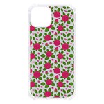 Flowers Leaves Roses Pattern Floral Nature Background iPhone 13 TPU UV Print Case