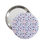 Background Pattern Floral Leaves Flowers 2.25  Handbag Mirrors