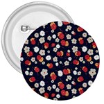 Flowers Pattern Floral Antique Floral Nature Flower Graphic 3  Buttons