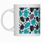 Leaves Monstera Pattern Nature Blue Purple Mauve Flora White Mug