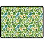 Leaves Tropical Background Pattern Green Botanical Texture Nature Foliage Two Sides Fleece Blanket (Large)