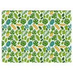 Leaves Tropical Background Pattern Green Botanical Texture Nature Foliage Two Sides Premium Plush Fleece Blanket (Baby Size)