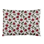 Roses Flowers Leaves Pattern Scrapbook Paper Floral Background Pillow Case