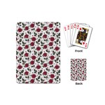 Roses Flowers Leaves Pattern Scrapbook Paper Floral Background Playing Cards Single Design (Mini)