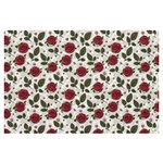 Roses Flowers Leaves Pattern Scrapbook Paper Floral Background Banner and Sign 6  x 4 