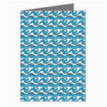 Blue Wave Sea Ocean Pattern Background Beach Nature Water Greeting Cards (Pkg of 8)